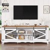 75" Rustic TV Stand for Living Room with Barn Doors - Farmhouse Entertainment Center for 75 Inch TV, With Open Shelves - 4 of 4