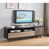 Chic Crate-72 Inch Media Console – Black Distressed TV Stand w/ Two-Drawer & One-Door Storage, Multi-Room Furniture - 2 of 4