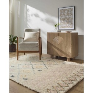 Hauteloom Annica Wool Living Room, Bedroom Area Rug - Bohemian, Transitional - High Pile - 1 of 2