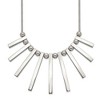 Chisel Stainless Steel Polished Bars and Beads Drop Necklace 15.75" Snake Chain with 1" Exte - 2 of 4