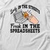 Link Graphic T-Shirt Funny Saying Sarcastic Humor Retro Adult Short Sleeve T-Shirt -  Lady In The Streets Freak In The Spreadsheets - 2 of 3