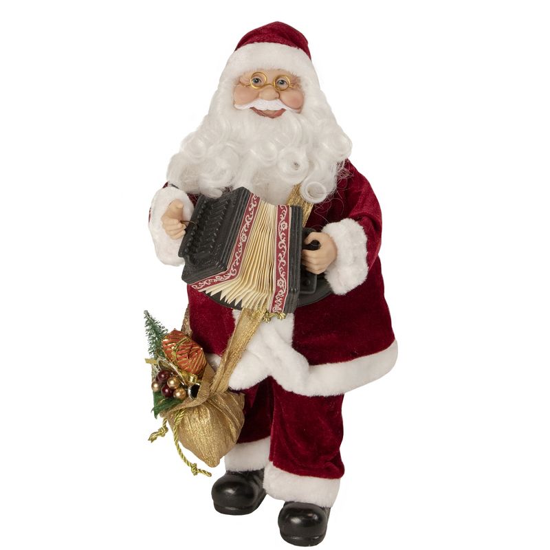 Northlight 18" Animated and Musical Accordion Playing Santa Claus Christmas Figure, 1 of 5