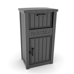 Gulches 48GAL Large Delivery Drop Box Black Secure Weather Resistant Package Box for Porch Patio Home - 1 of 4