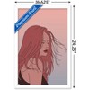 Trends International Hand Drawn Woman With Blowing Hair Framed Wall Poster Prints - 3 of 4