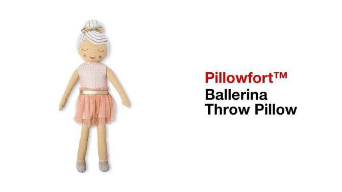 Ballerina Dress Kids' Throw Pillow - Pillowfort™, 2 of 15, play video