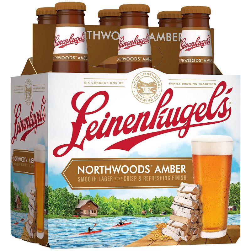 Leinenkugel Northwoods Lager Beer - 6pk/12 fl oz Cans, 2 of 5
