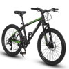 Aukfa 26-Inch Mountain Bike for Adults & Teens, 21-Speed Shimano, High-Carbon Steel Frame, Suspension Fork, Mechanical Disc Brakes - 2 of 4