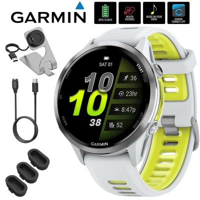 Garmin Forerunner 970 GPS Smartwatch, Titanium + Accessories Bundle