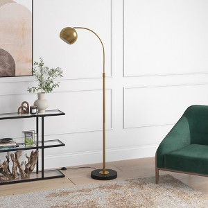 Hudson and Canal Arc Floor Lamp: Modern Pharmacy Design, Adjustable Head, Task Lighting - 1 of 4