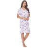 Casual Nights Women's Super Soft Yummy Nightshirt, Short Sleeve Nightgown, Night Dress with Fun Prints & Patterns - 2 of 4