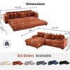 111" Modular L-Shaped Sofa Bed with Footstool & 8 Pillows - 2 of 4