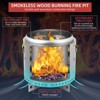 16.5Inch Smokeless Firepit, with Removable Ash Base, Stainless Steel Wood Burning Fireplace for Camping, Outside, Bonfire, Backyard and Patio - 4 of 4