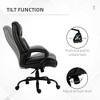 Executive Office Chair with Wide Seat, Computer Desk Chair with High Back PU Leather Ergonomic Upholstery, Adjustable Height and Swivel Wheels - 2 of 4