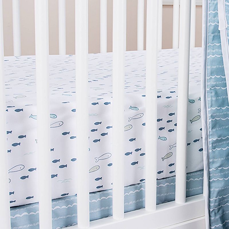Trend Lab Fitted Crib Sheet - Sea Babies, 4 of 6