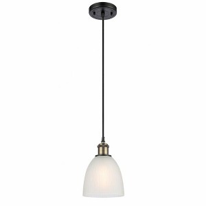 Castile - 1 Light Cord Hung Mini Pendant In Industrial Style-9 Inches Tall and 6 Inches Wide - 1 of 1