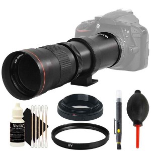 Vivitar 420-800mm f/8.3 Telephoto Zoom Lens T-Mount + UV Filter