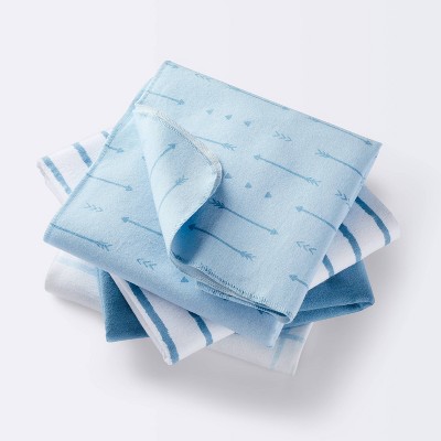 Image of Flannel Baby Blanket - Arrows and Stripes - Cloud Island™