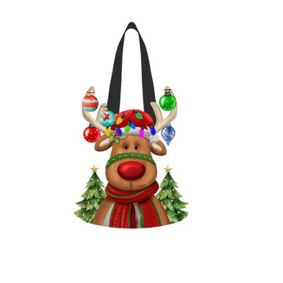 Briarwood Lane Christmas Door Hanger 16x16 Festive Reindeer For Christmas Door Hanger