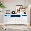 Multi-Functional 63" Dresser w/ 10 Fabric Drawers, Wide Dresser TV Stand with Built-in USB Ports & Lighting, Storage Unit for 75 Inch TVs - 3 of 4