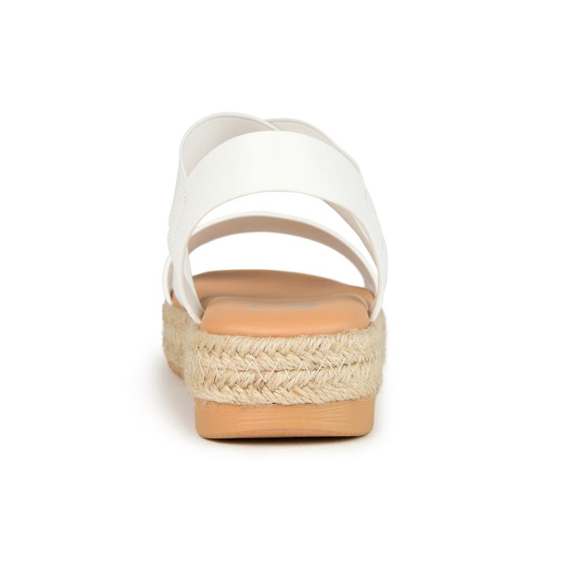 Journee Collection Womens Caroline Tru Comfort Foam Espadrille Sliver Wedge Sandals, 3 of 10