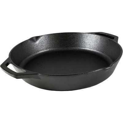 Attop 12 Inch Pre-Seasoned Cast Iron Skillet - Dual Assist Handles - Black