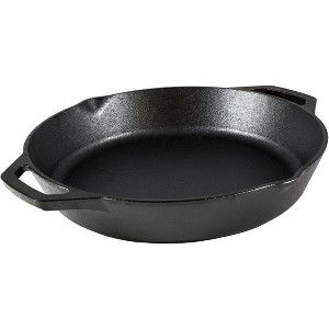 Attop 12 Inch Pre-Seasoned Cast Iron Skillet - Dual Assist Handles - Black - 1 of 4