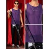 INSPIRE CHIC Men's Sleeveless Crew Neck Party Mesh Sheer Tank Top - 4 of 4