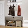 Whizmax Shoe Storage Bench, Shoe Rack Benches with Cushioned Seat, 2 Tiers of Shelves, and Lift-Top Storage Box for Entryway, Living Room, Bedroom - 3 of 4