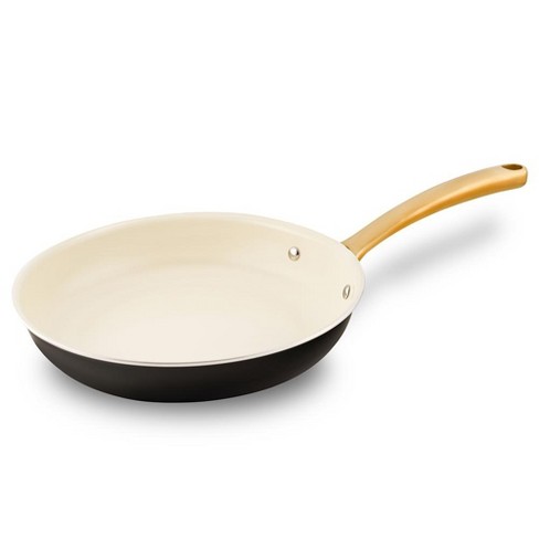 by 13 Inch Nonstick Cast Iron Dual Handle Pan, Ceramic Coated