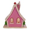 Kurt Adler 10-Inch Pink Battery-Operated Candy LED Gingerbread House Table Piece - 4 of 4