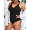 Coolmee Womens Puls One Piece Swimsuits Halter Bathing Suits Push Up Swim Suits Slimming Tummy Control Swimwear - 4 of 4