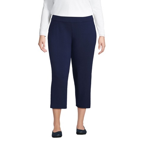 Lands' End Women's Plus Size Starfish Mid Rise Pull On Crop Pants - 2x ...