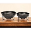 HomeRoots Set of Two Black Metal Decorative Bowl - 2 of 4