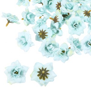 Unique Bargains DIY Crafts Bridal Shower Bouquet Decoration Artificial Roses Head 50 Pcs - 1 of 4