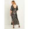 June + Vie by Roaman's Women's Plus Size Sequin Midi Dress - 3 of 4