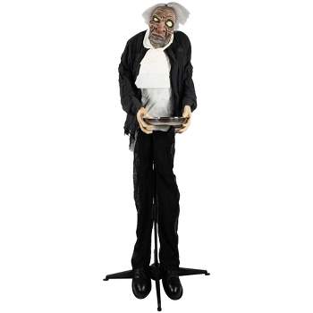 Northlight 5.5' LED Lighted Animated Butler with Sound Halloween Decoration