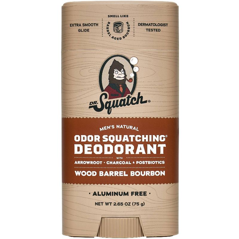 DR. SQUATCH Men&#39;s Natural Deodorant - Wood Barrel Bourbon - 2.65oz, 1 of 4