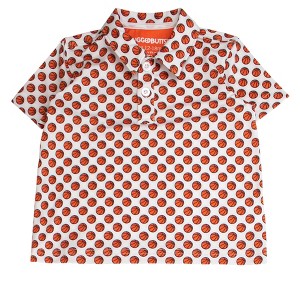 RuggedButts Boys Knit Short Sleeve Performance Polo - Basketball Madness, 6 - 1 of 2