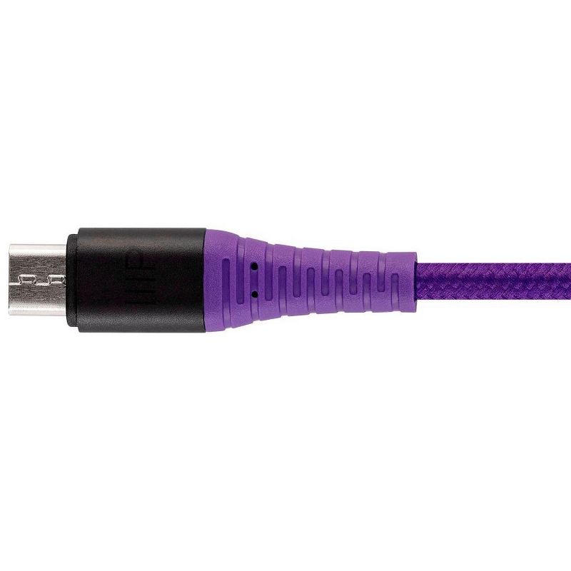 Monoprice USB 2.0 Micro B to Type A Charge and Sync Cable - 3 Feet - Purple, Durable,  Kevlar-Reinforced Nylon-Braid - AtlasFlex Series, 5 of 7