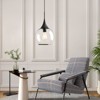 KAISITE 1 - Light Black Single Pendant Light With Globe Clear Glass - 2 of 4