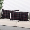 Unique Bargains Home Office Restaurant Double-Sided Plaid Decorative Pillow Covers 2 Packs - 2 of 4