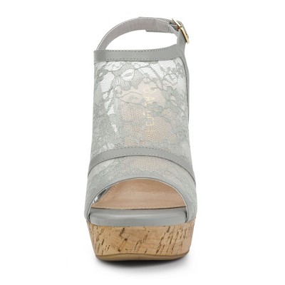 grey platform sandals