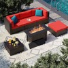 Celebalcony 6 Piece Sectional Seating Group With Cushions - 2 of 4