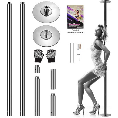Professional Spinning Dancing Pole for Fitness with Adjustable Height, Chromed Surface, Portable Design