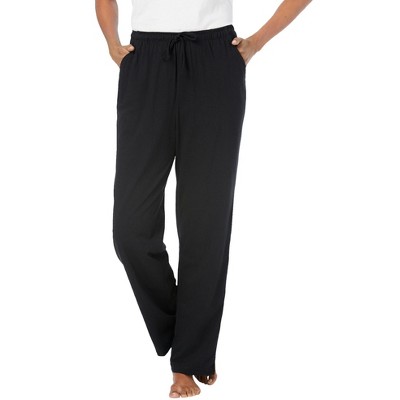 Dreams & Co. Women's Plus Size Knit Sleep Pant - 3x, Black : Target