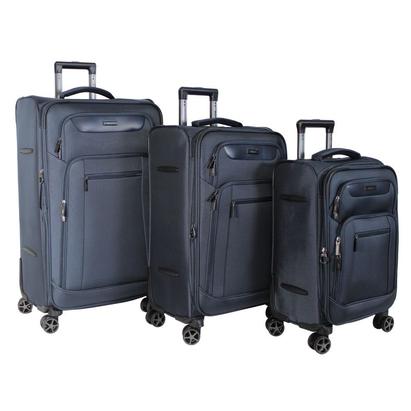 Dejuno Executive 3-Piece Spinner Luggage Set With USB Port, 1 of 8