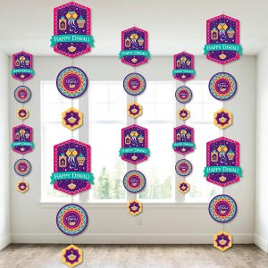 Big Dot of Happiness Happy Diwali - Festival of Lights Party DIY Dangler Backdrop - Hanging Vertical Decorations - 30 Pieces - 1 of 4