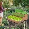 3-Tier Wooden Raised Garden Bed with Open Bottom, Convertible Design, and Varying Depths for Vegetables, Flowers, Herbs - 3 of 4