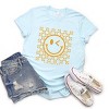Simply Sage Market S.W.Smiley Mustard Smiley Flowers Short Sleeve Tee - 3 of 4