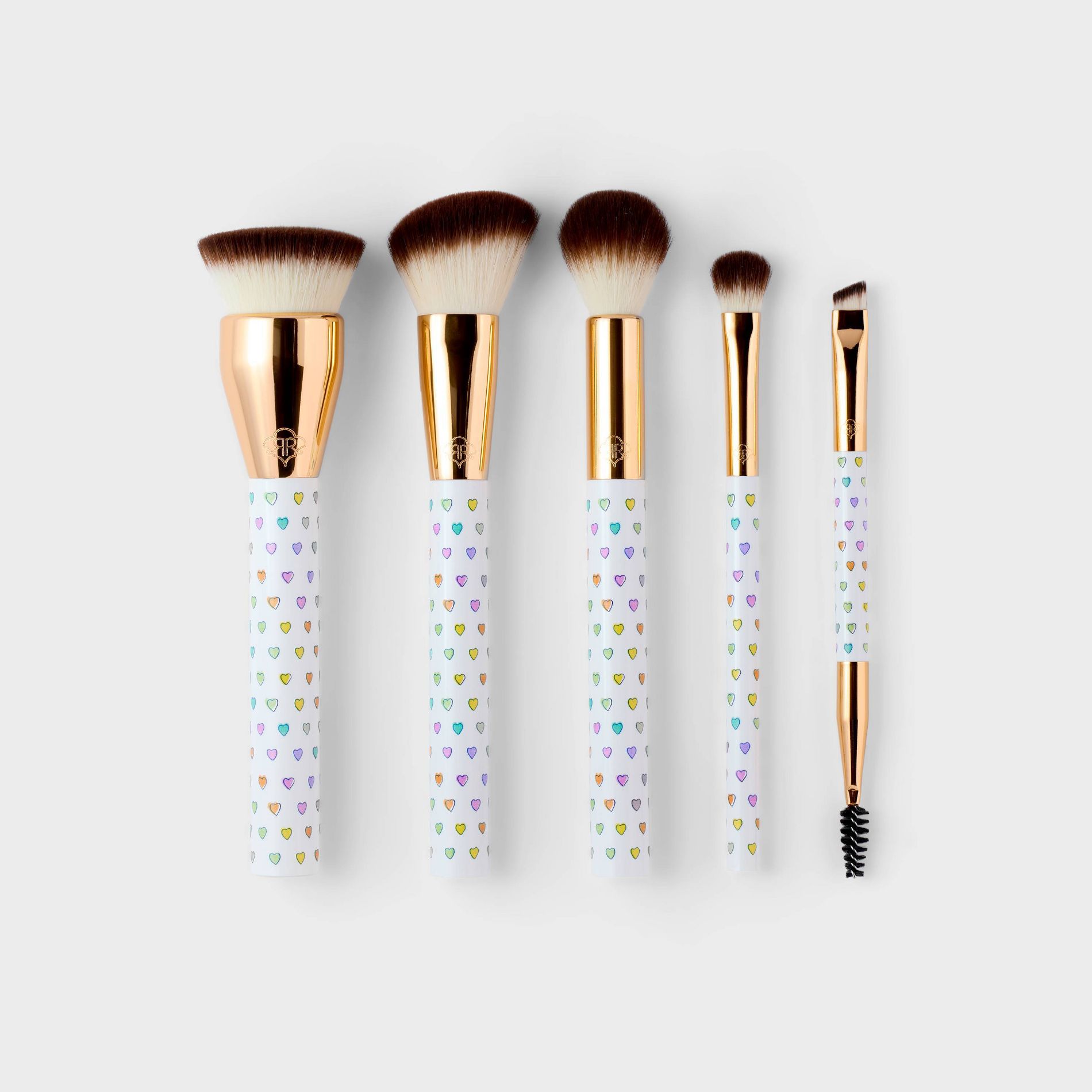 5pc Disco Hearts Wave Makeup Brush Set - Roller Rabbit x Target